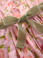 Pink Printed Cotton Prom Dress (3-12yrs) - Image 7 of 8