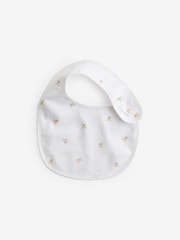 White Animals 100% Cotton Baby Printed Bibs 3 Pack - Image 2 of 4
