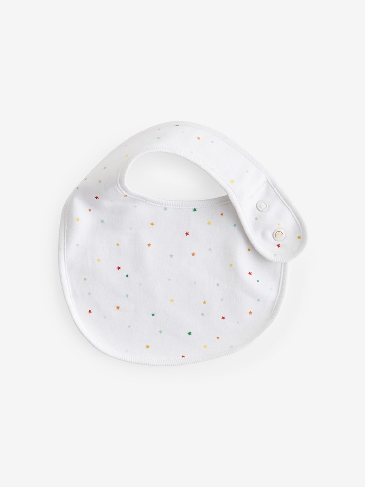 Weiß/Tiermotive - 100% Cotton Baby Printed Bibs 3 Pack - Image 3 of 4