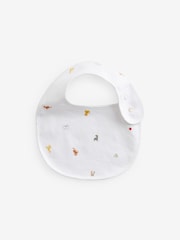 White Animals 100% Cotton Baby Printed Bibs 3 Pack - Image 4 of 4