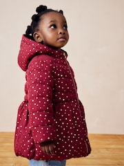 Burgundy Red Shower Resistant Foil Skirted Coat (3mths-7yrs) - Image 3 of 5
