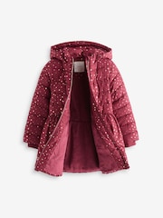Burgundy Red Shower Resistant Foil Skirted Coat (3mths-7yrs) - Image 5 of 5