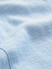 Light Blue Linen Blend Taper Trousers - Image 6 of 6