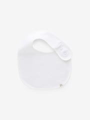 White 100% Cotton Baby Bibs 5 Pack - Image 2 of 4