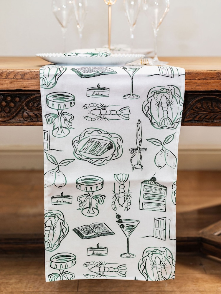 Avalon Home Green Just A Girl Table Runner - Image 2 of 6