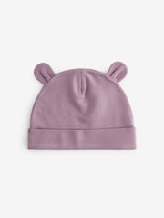 Pink Baby Beanie 100% Cotton Hats 3 Pack (0-18mths) - Image 4 of 5