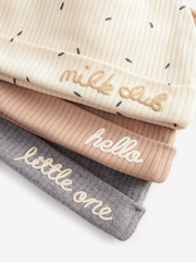 Neutral Milk Club Beanie Jersey Baby Hats 3 Pack (0-12mths) - Image 5 of 5
