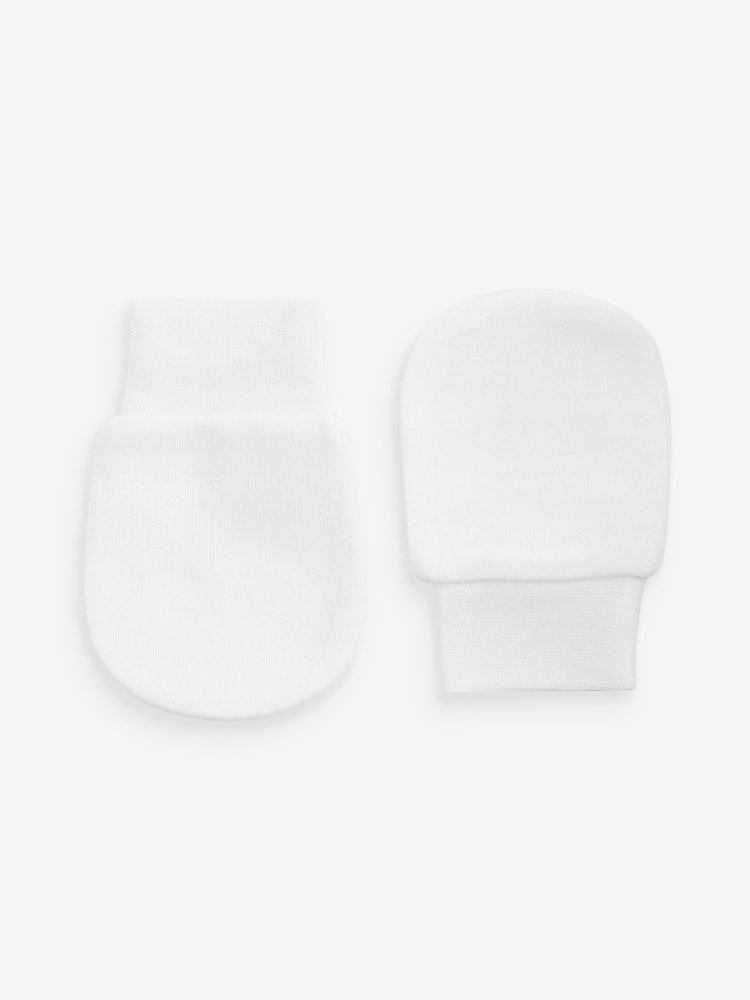 Pink Baby Scratch Mitts 100% Cotton 3 Pack - Image 2 of 4