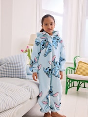 Blue Lilo & Stitch License Fleece All-In-One (3-16yrs) - Image 1 of 7
