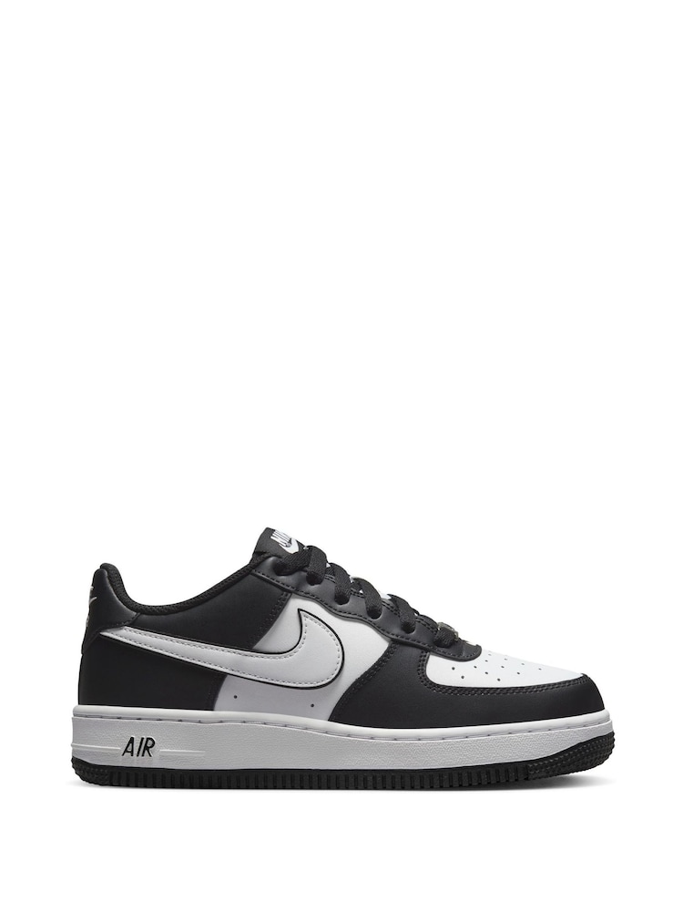 Nike Black/Grey Air Force 1 LV8 2 Youth Trainers - Image 1 of 10