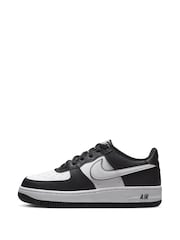 Nike Black/Grey Air Force 1 LV8 2 Youth Trainers - Image 4 of 10