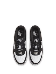 Nike Black/Grey Air Force 1 LV8 2 Youth Trainers - Image 7 of 10