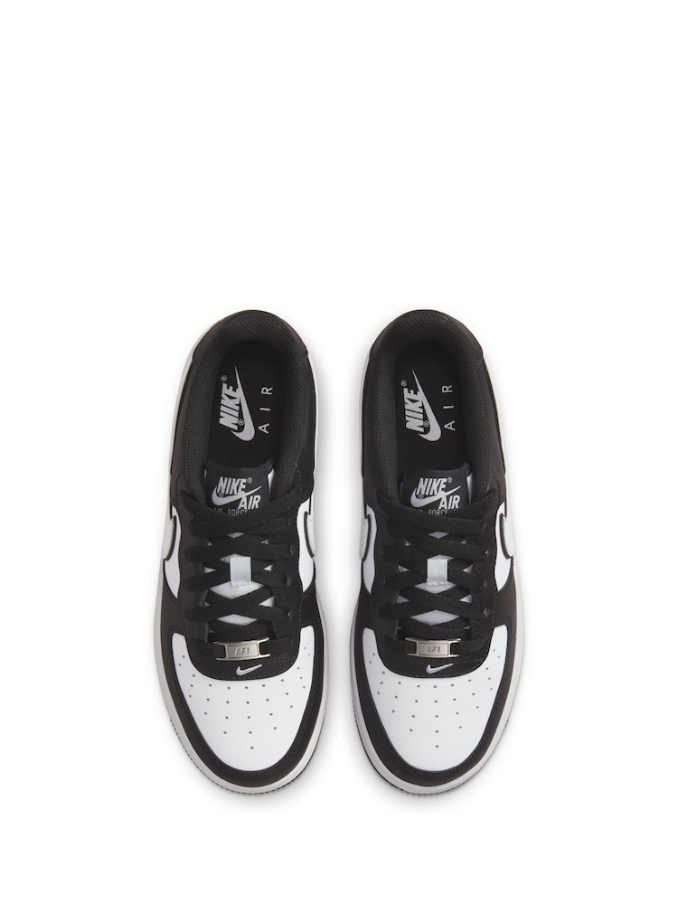 Nike Black/Grey Air Force 1 LV8 2 Youth Trainers - Image 7 of 10