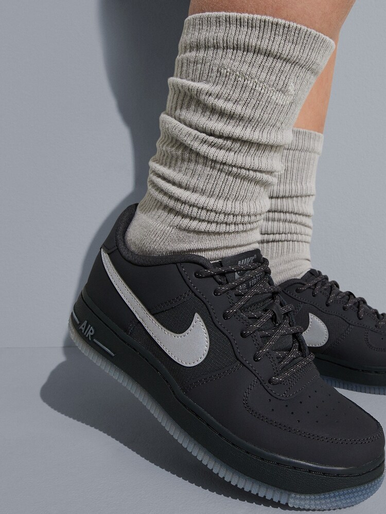 Noir/Gris - Baskets Nike Air Force 1 enfant - Image 2 de 9