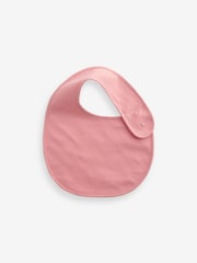 Pink Plain Baby 100% Cotton Bibs 5 Pack - Image 2 of 7
