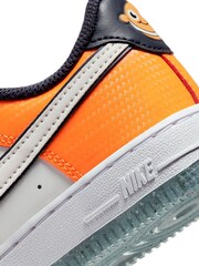 Nike Orange Force 1 Low Junior Trainers - Image 11 of 11