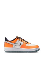 Nike Orange Force 1 Low Junior Trainers - Image 3 of 11
