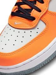 Nike Orange Force 1 Low Junior Trainers - Image 9 of 11