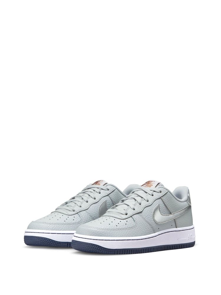 Czarny/szary - Młodzieżowe buty sportowe Nike Air Force 1 - Image 3 of 9