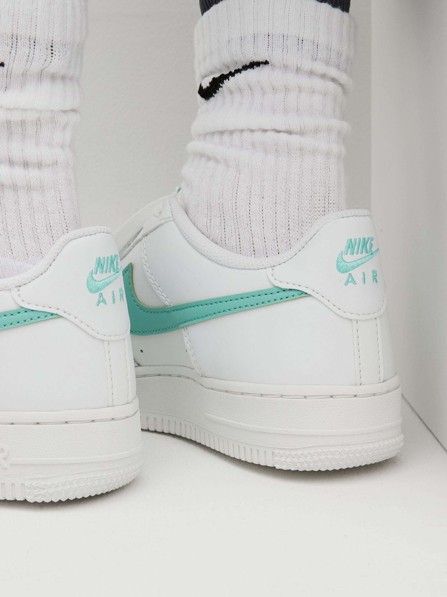 Buy Nike White Green Air Force 1 Youth Trainers from Next Ireland