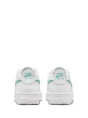 Nike White/Green Air Force 1 Youth Trainers - Image 9 of 13