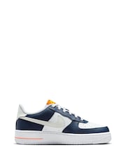 Nike Blue Air Force 1 Youth Trainers - Image 3 of 12