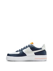 Nike Blue Air Force 1 Youth Trainers - Image 4 of 12
