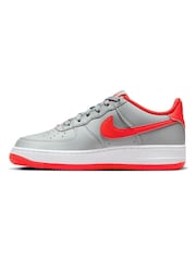Оранжевый/серый - Кроссовки Nike Air Force 1 (для подростков) - Изображение 2 из 8