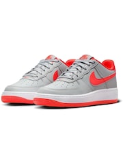 Оранжевый/серый - Кроссовки Nike Air Force 1 (для подростков) - Изображение 3 из 8