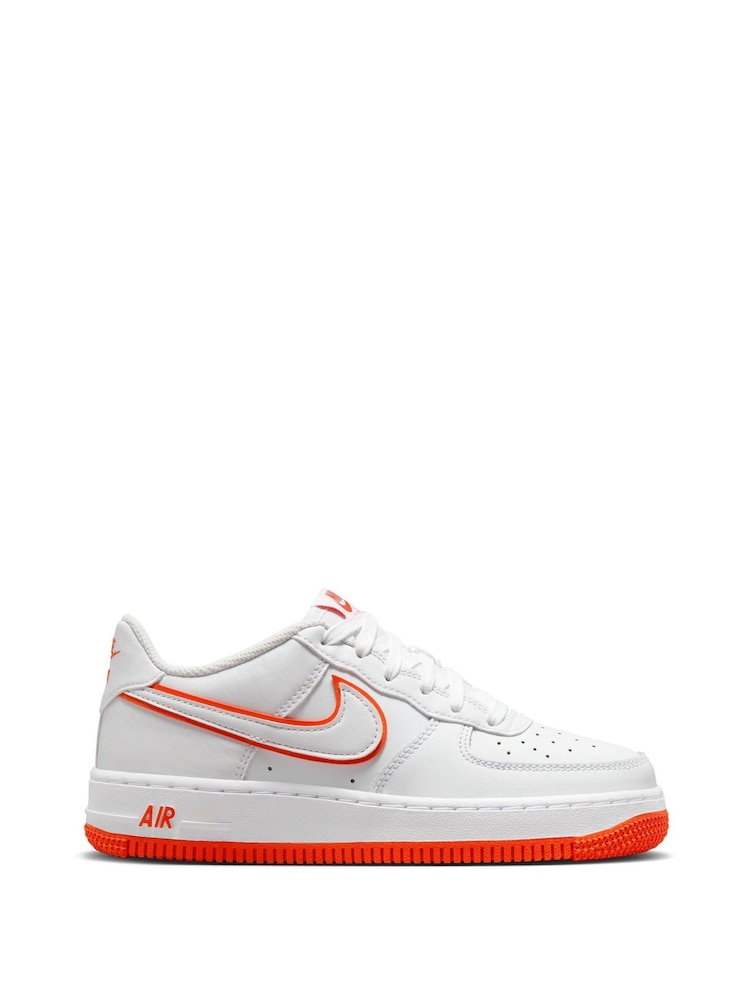 Blanc/Rouge - Baskets Nike Air Force 1 enfant - Image 1 de 10