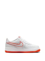 Blanc/Rouge - Baskets Nike Air Force 1 enfant - Image 3 de 10