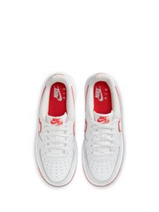 Blanc/Rouge - Baskets Nike Air Force 1 enfant - Image 6 de 10