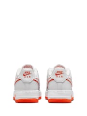 Blanc/Rouge - Baskets Nike Air Force 1 enfant - Image 7 de 10