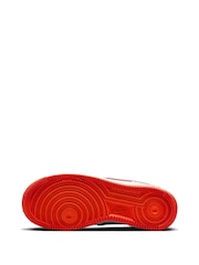 Blanc/Rouge - Baskets Nike Air Force 1 enfant - Image 8 de 10