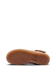 Nike Tan Brown Air Force 1 High LV8 3 Youth Trainers - Image 7 of 10