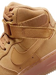 Nike Tan Brown Air Force 1 High LV8 3 Youth Trainers - Image 8 of 10