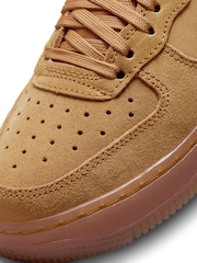 Nike Tan Brown Air Force 1 High LV8 3 Youth Trainers - Image 9 of 10