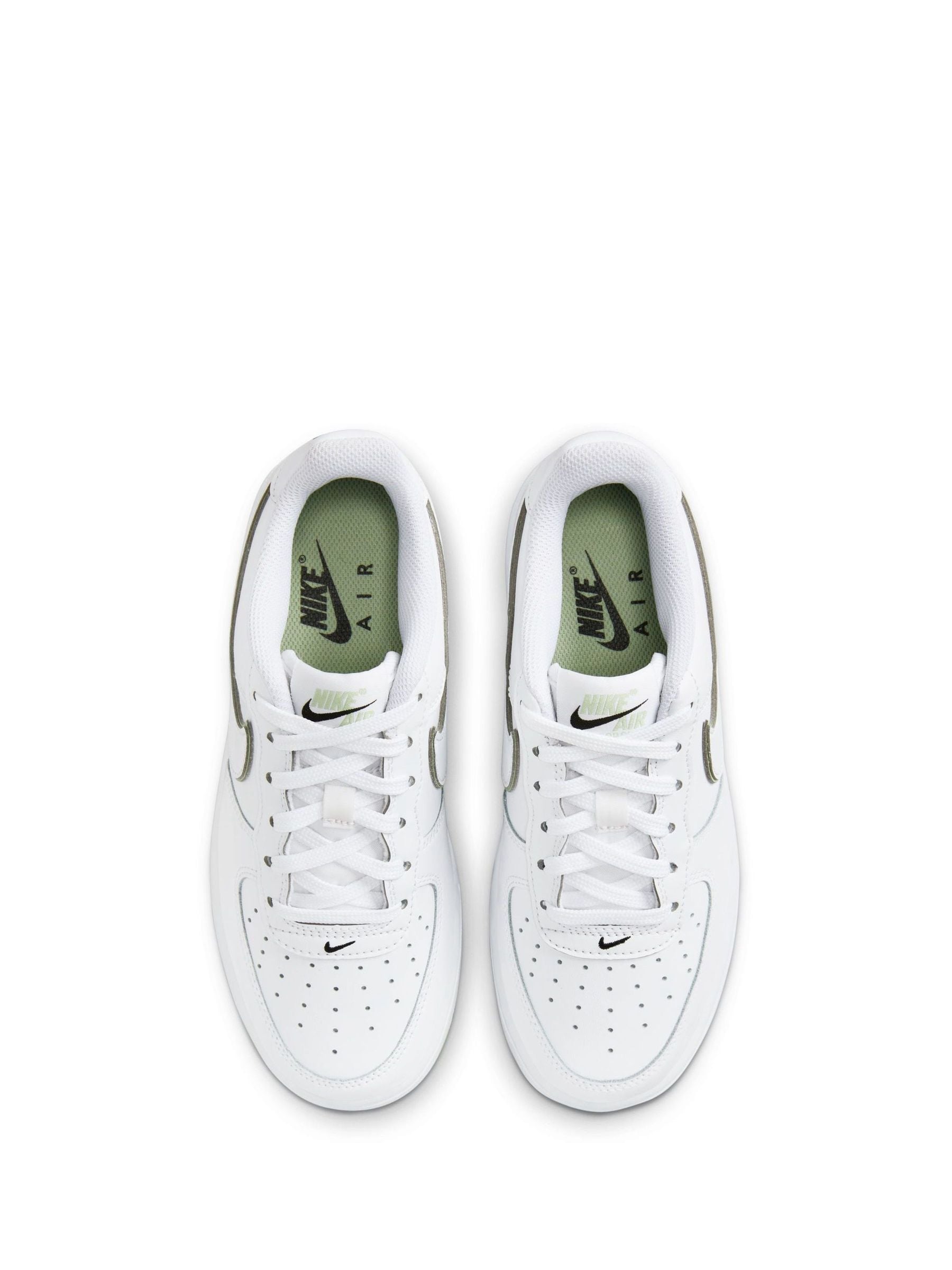 Buy Nike White Lime Air Force 1 Youth Trainers from Next Luxembourg