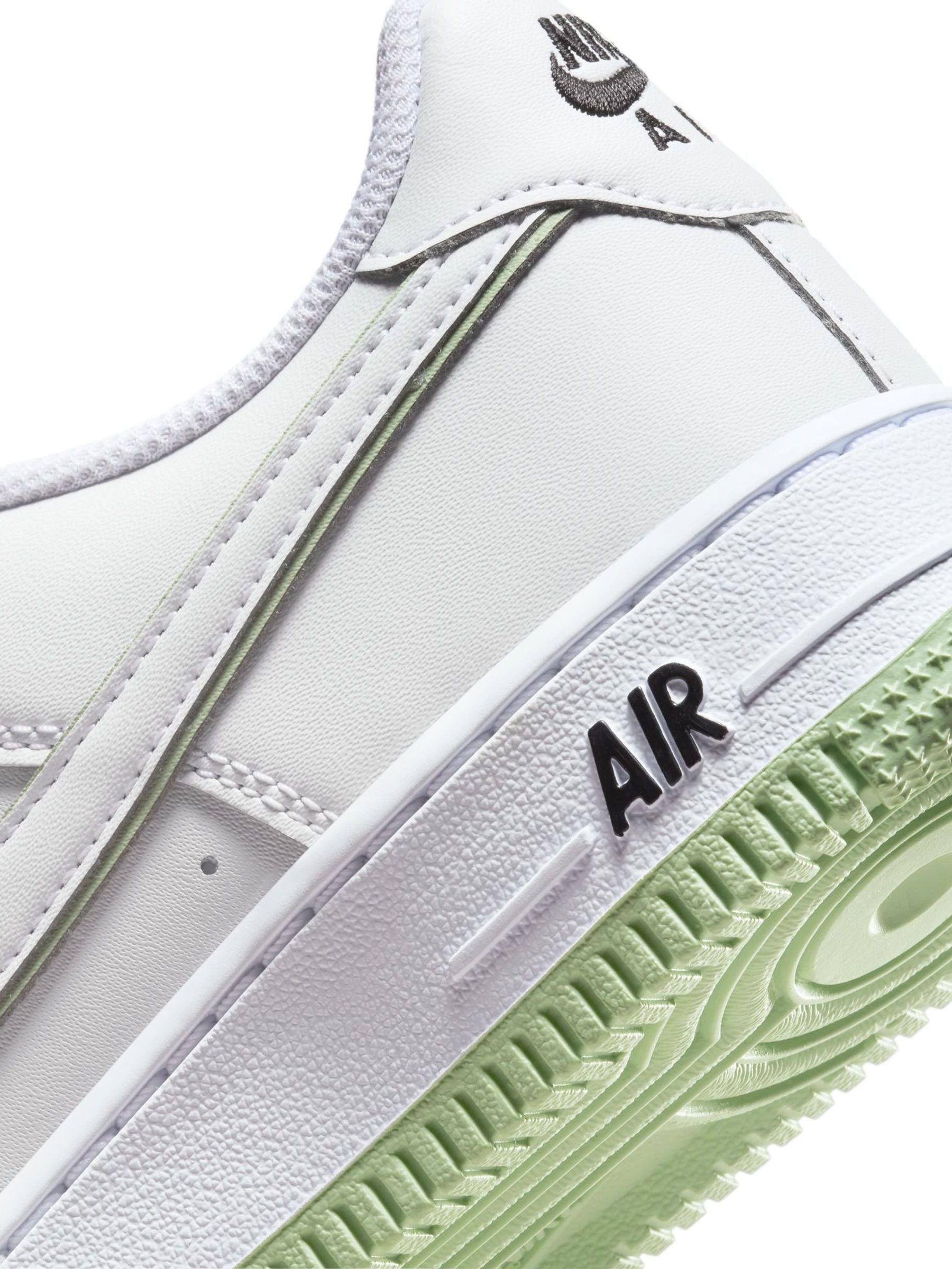 Buy Nike White Lime Air Force 1 Youth Trainers from Next Luxembourg