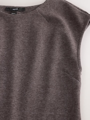 Brown Short Sleeved Peplum Top - Image 7 of 8