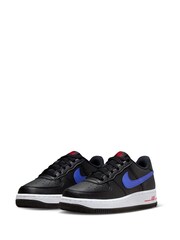 Nike Black/Grey Air Force 1 Next Nature Youth Trainers - Image 3 of 9