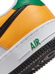 Nike Orange/White Air Force 1 Youth Trainers - Image 10 of 10