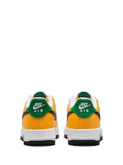 Nike Orange/White Air Force 1 Youth Trainers - Image 6 of 10