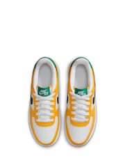 Nike Orange/White Air Force 1 Youth Trainers - Image 7 of 10
