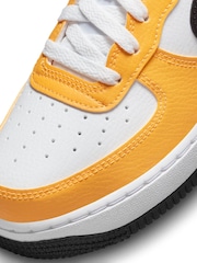 Nike Orange/White Air Force 1 Youth Trainers - Image 9 of 10