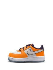 Nike Orange Force 1 Low SE Infant Trainers - Image 4 of 10