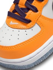 Nike Orange Force 1 Low SE Infant Trainers - Image 9 of 10
