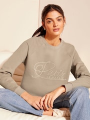 Friends Like These Brown Long Sleeve Crew Neck Sweatshirt - Image 1 of 3