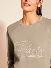 Friends Like These Brown Long Sleeve Crew Neck Sweatshirt - Image 2 of 3