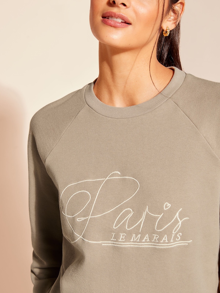 Friends Like These Brown Long Sleeve Crew Neck Sweatshirt - Image 2 of 3